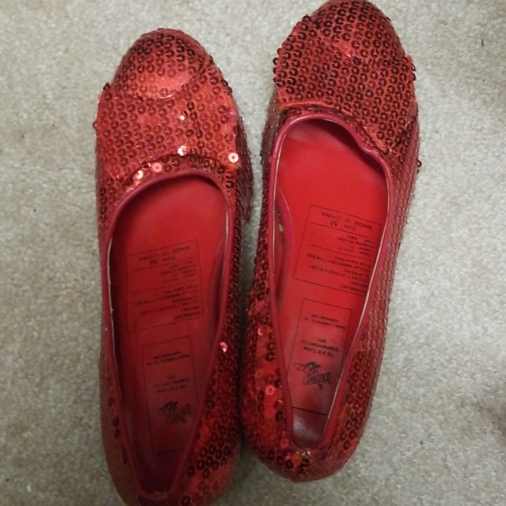 Red dorothy wizard of oz heels